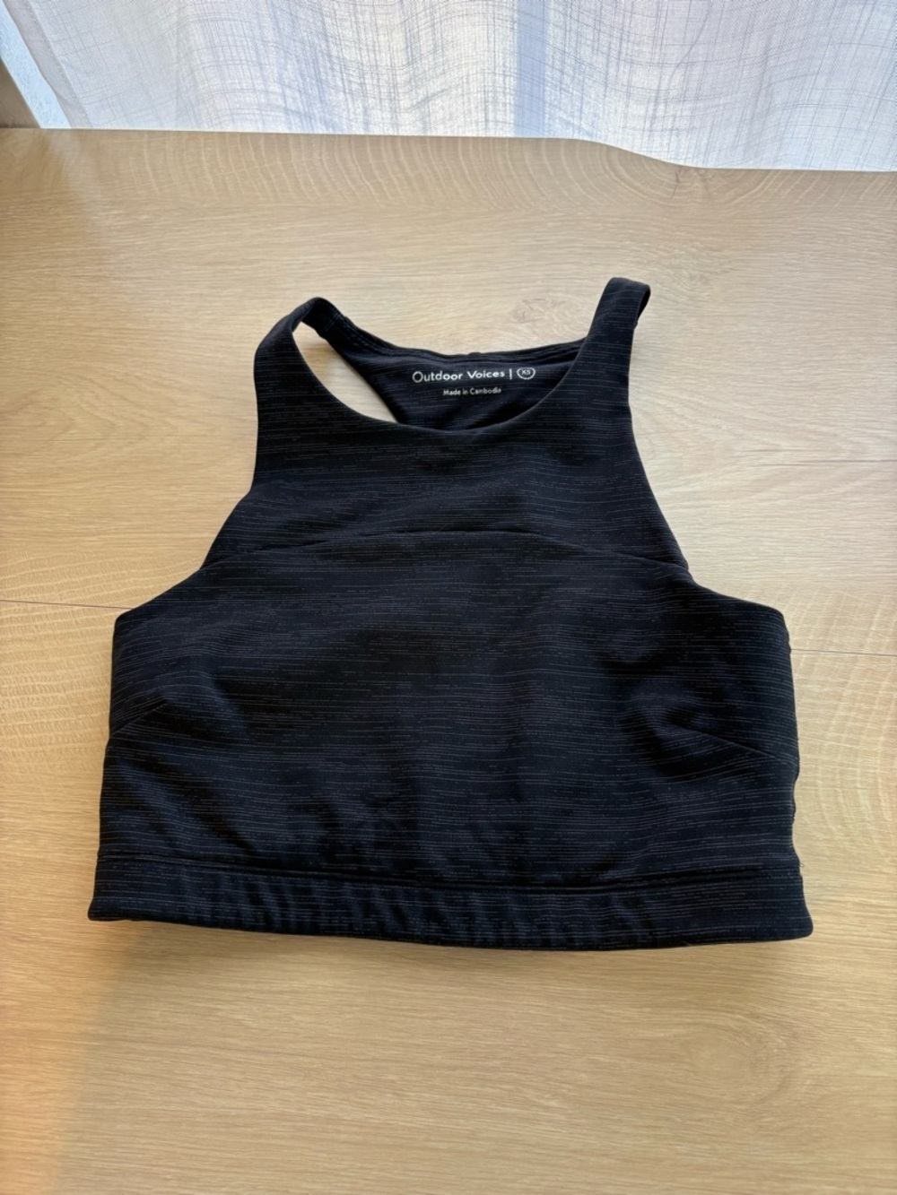 Outdoor Voices Sports Bra Black XS Active Sporty
